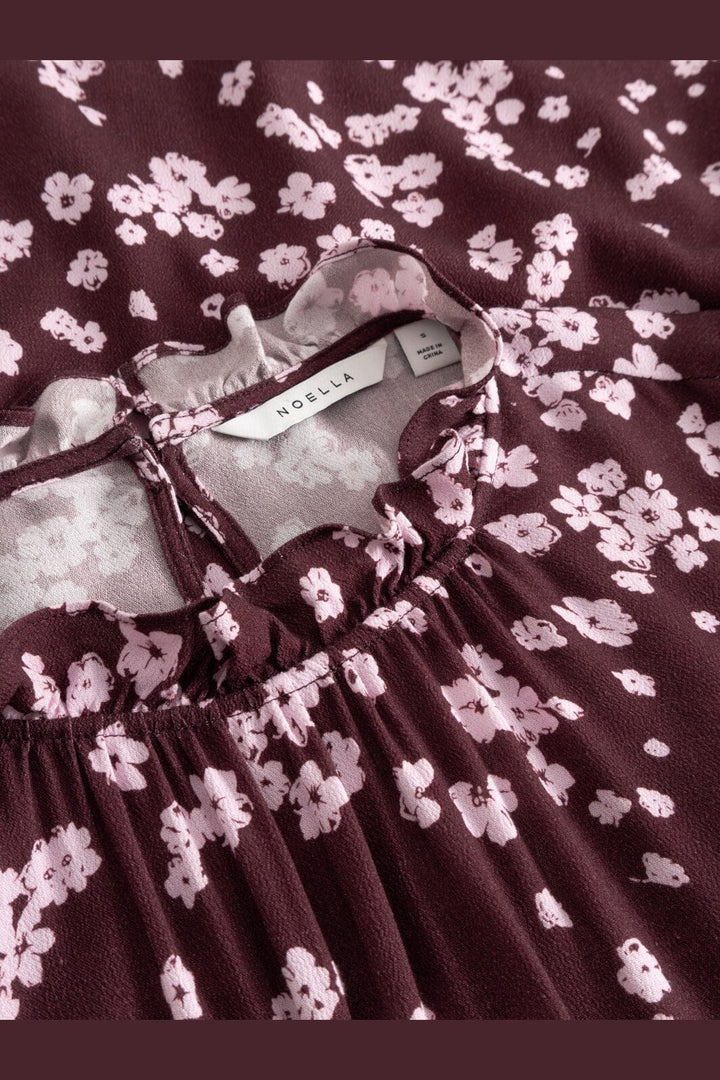 Noella - N-Ruth Dress 15130002 - 1433 - Deja Burgundy Print