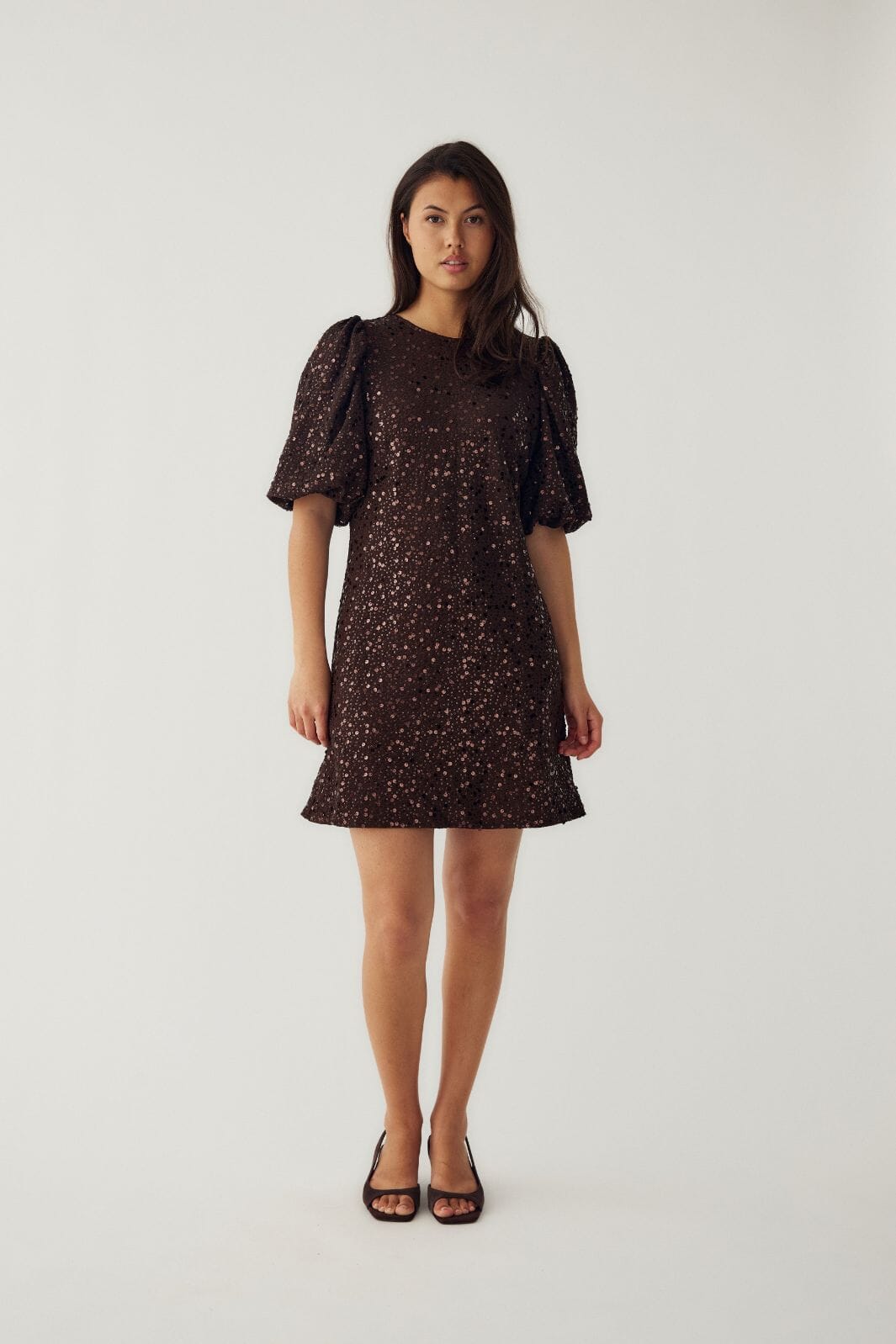 Noella - Pastis Short Dress 11630103 - 674 - Chocolate Kjoler 