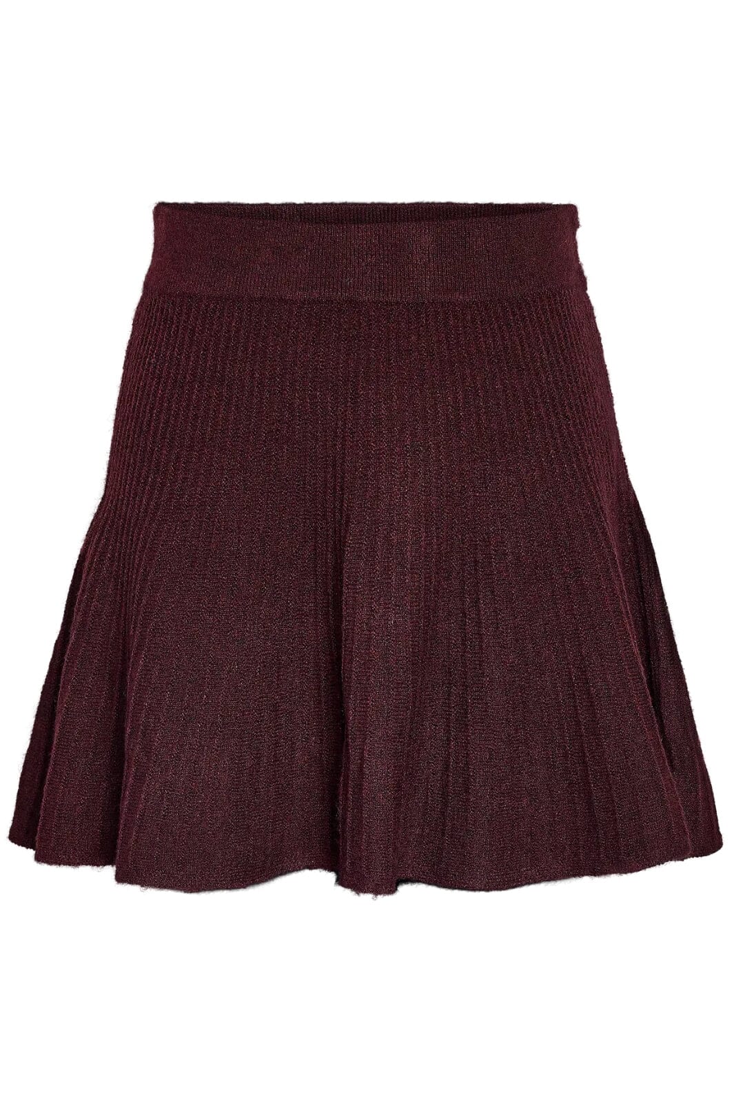 Noisy May - Nmnola Nw Pleated Knit Skirt Fwd - 4799000 Windsor Wine Nederdele 