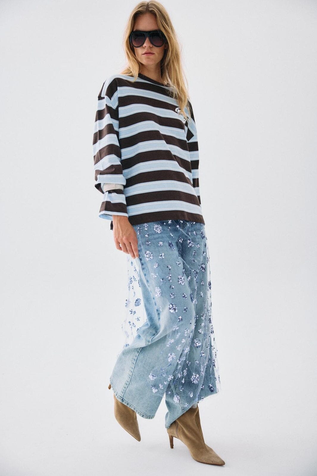 Noisy May - Nmzigga Wrap Sequins Skirt - 5255163 Cerulean Blue Sequins