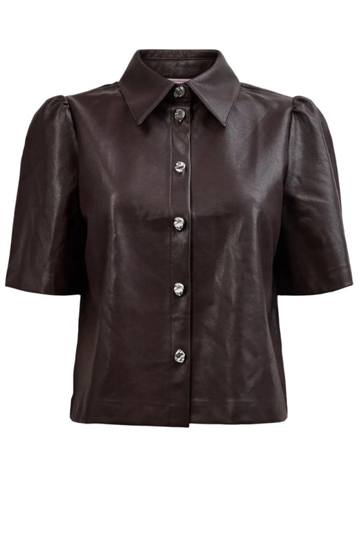 Nümph - Nucilli Pu Shirt 707561 - Chocolate Plum Bluser 