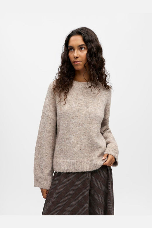 Object - Objsaggia Ls Lo Pullover - 4856934 Humus Melange