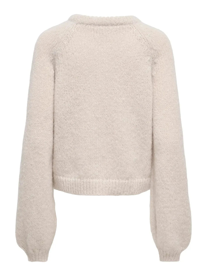 Only - Onlalyssa Ls Raglan Cardigan Nca Knt - 5074458 Pumice Stone Fmop Button Cardigans 