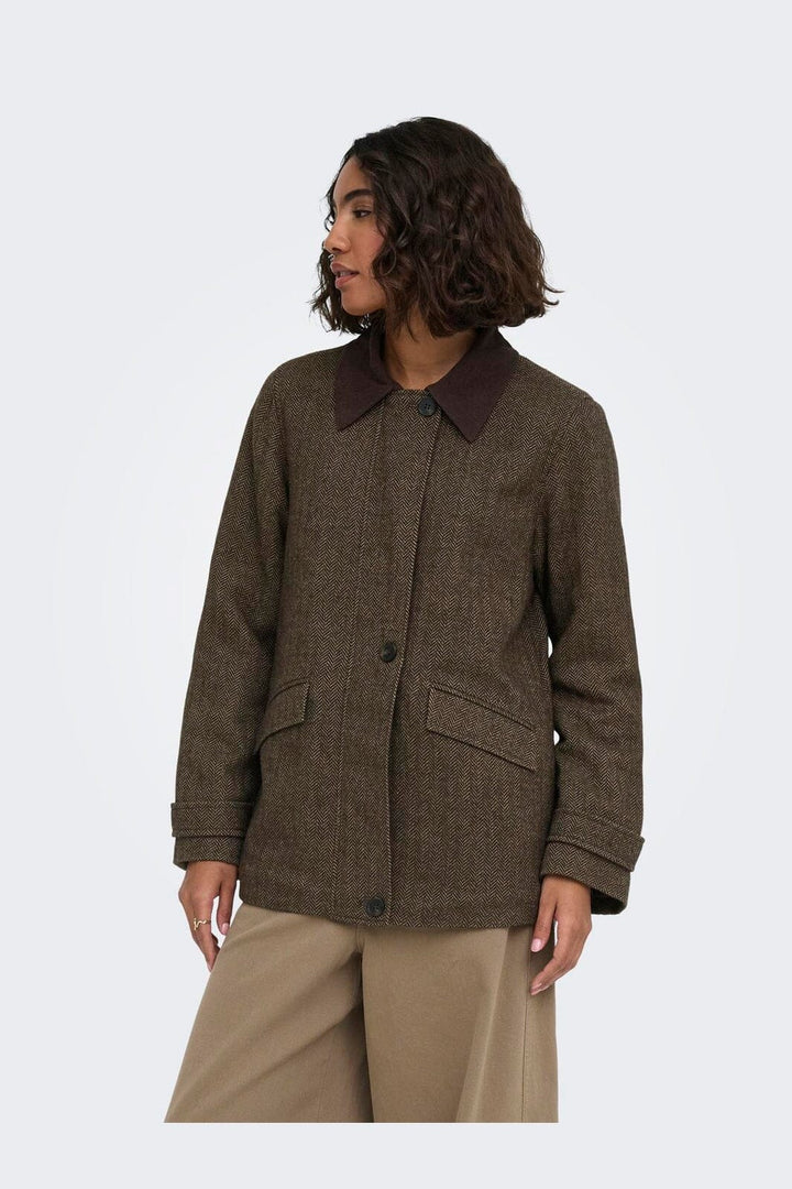 Only - Onlbeau Cord Jacket Cc - 5009293 Hot Fudge