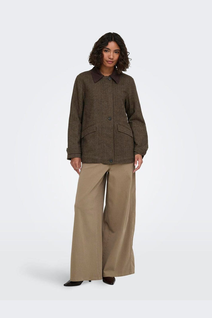 Only - Onlbeau Cord Jacket Cc - 5009293 Hot Fudge