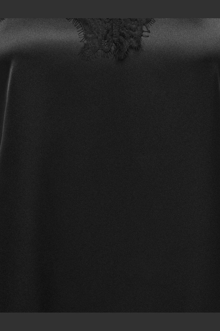 Only - Onlbella Strap Satin Lace Dress - 5083911 Black