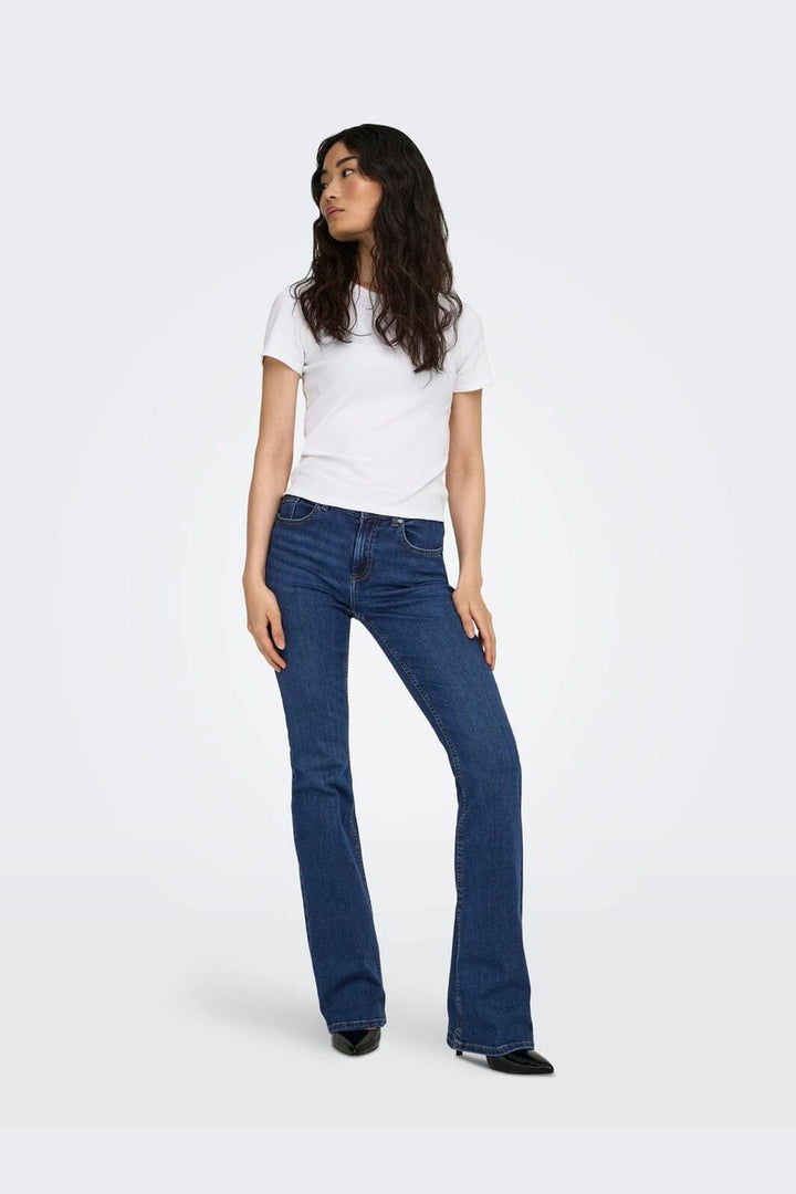Only - Onlblush B-Poc Flared Pim134 - 5000266 Dark Blue Denim