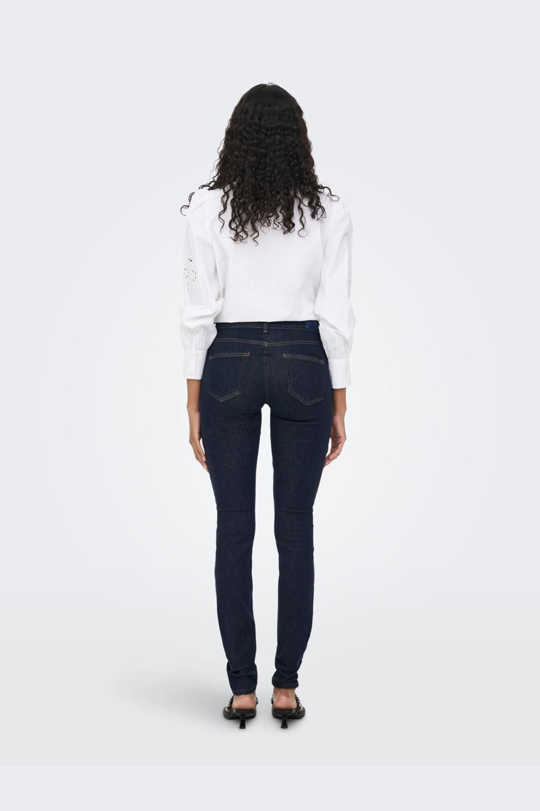 Only - Onlblush Mid Sk Stayblue - 3915471 Dark Blue Denim
