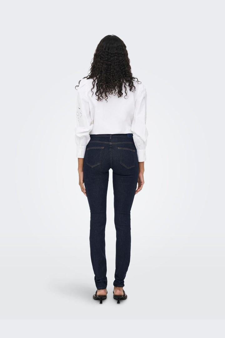Only - Onlblush Mid Sk Stayblue - 3915471 Dark Blue Denim