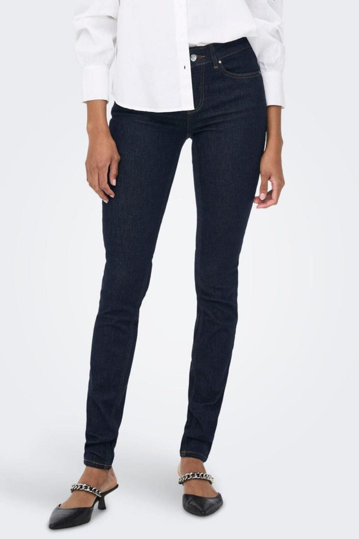 Only - Onlblush Mid Sk Stayblue - 3915471 Dark Blue Denim