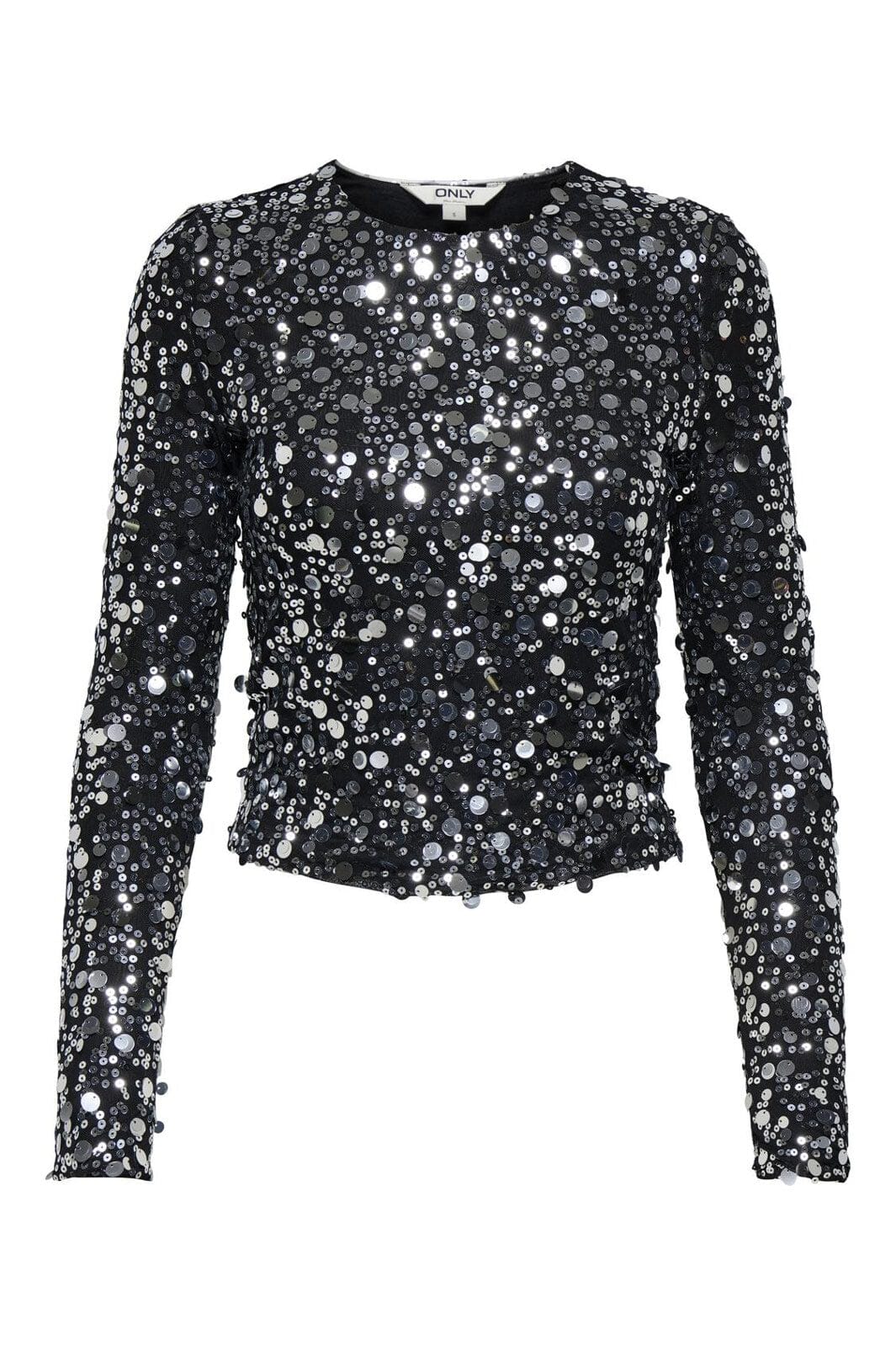 Only - Onlcatina Ls Sequins Top - 4866241 Silver