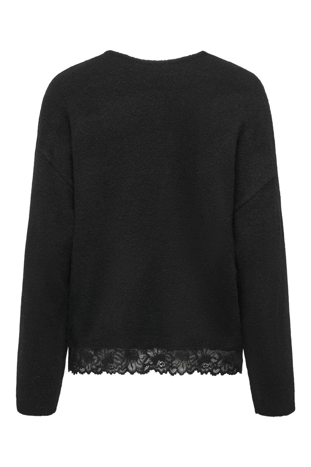 Only - Onlclover Ls Lace V-Neck Reversible Knt - 5172500 Black Dtm Lace
