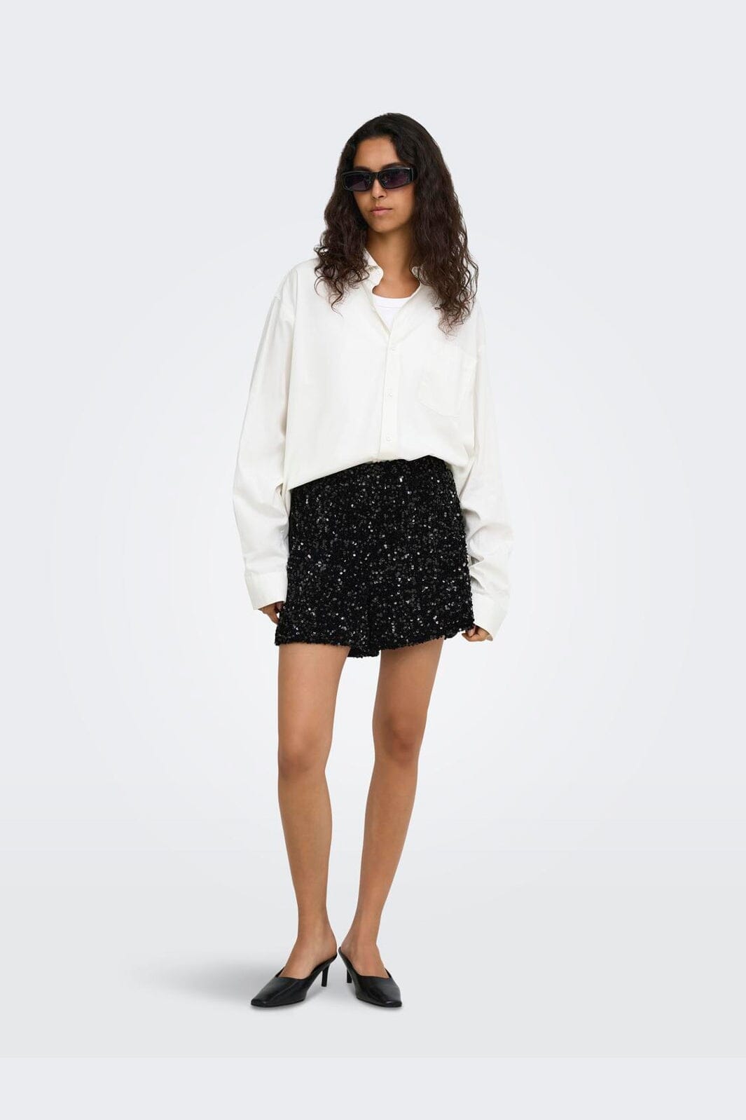 Only - Onlconfidence New Sequins Shorts - 5128055 Black Dtm Sequin
