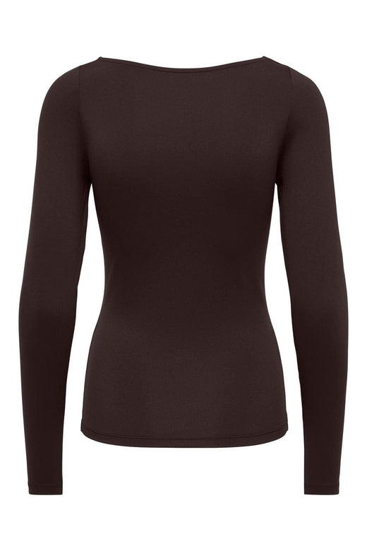 Only - Onlea L/S Boatneck Top - 5203218 Chocolate Torte