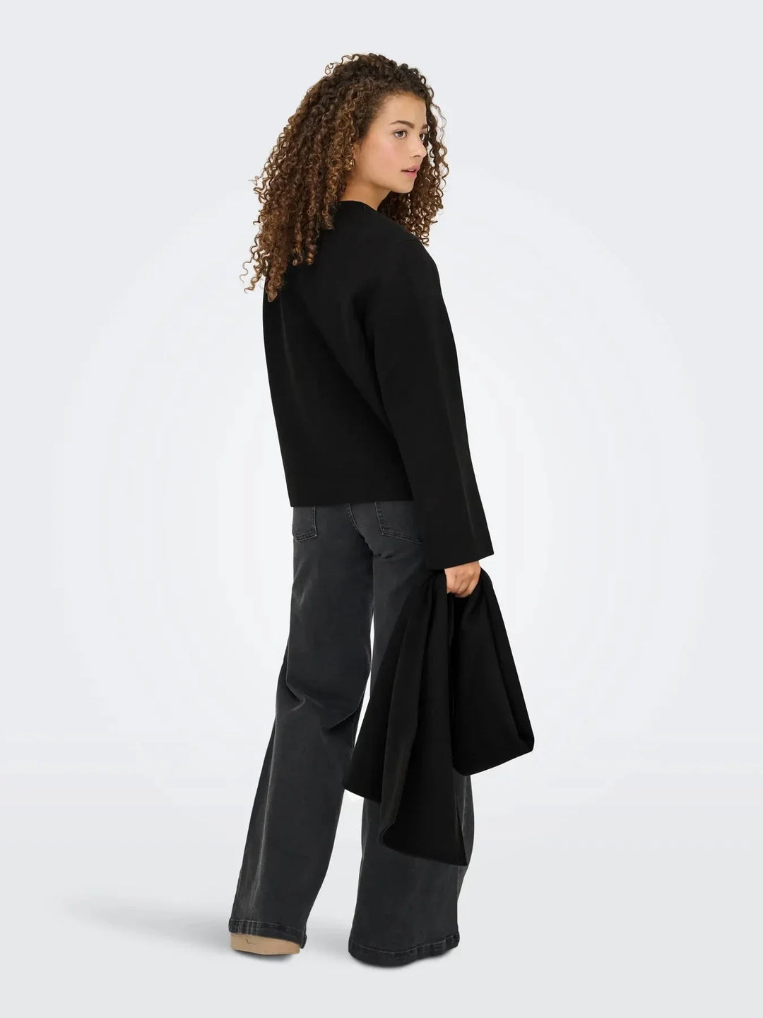 Only - Onlelba Life Scarf Jacket Cc - 4852335 Black W.Rose Lining Frakker 