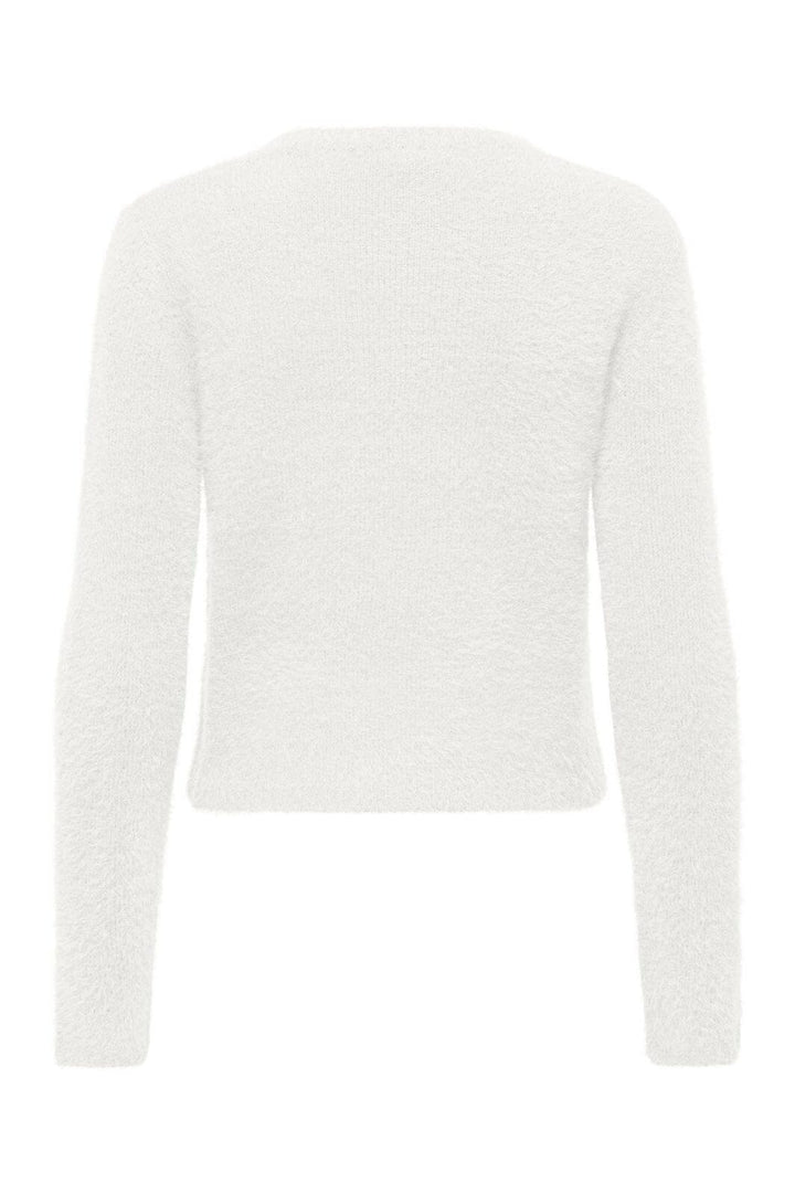 Only - Onlkerry Piumo Ls O-Neck Cc Knt - 5100868 Cloud Dancer