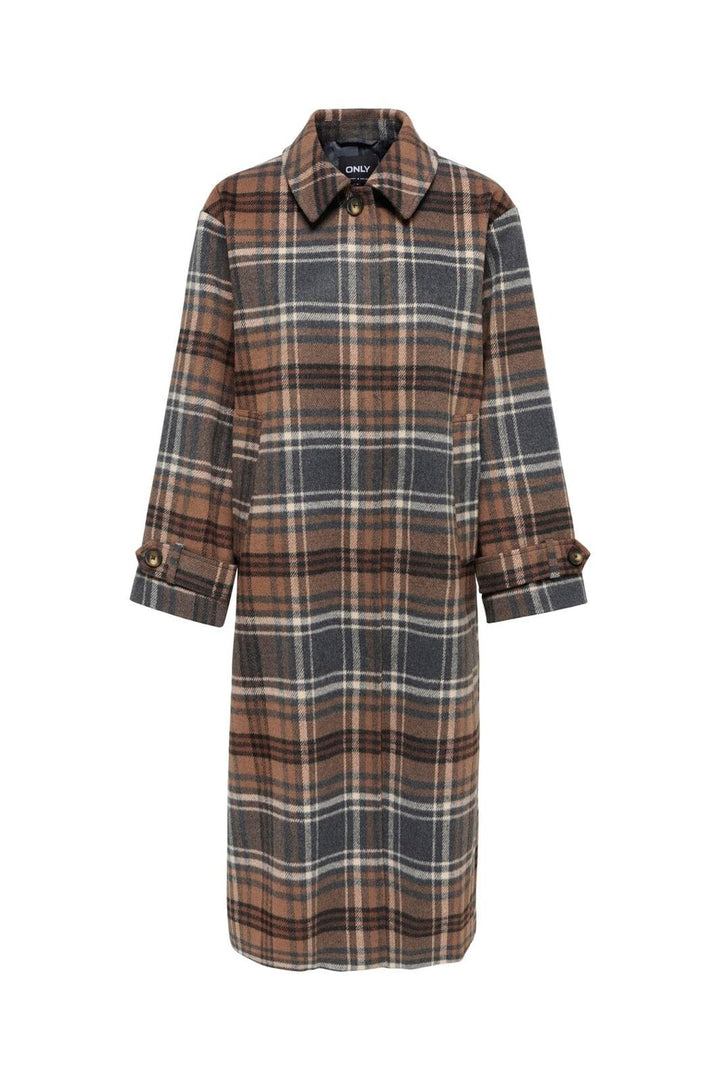 Only - Onllaura Check Coat - 5111997 Mustang .