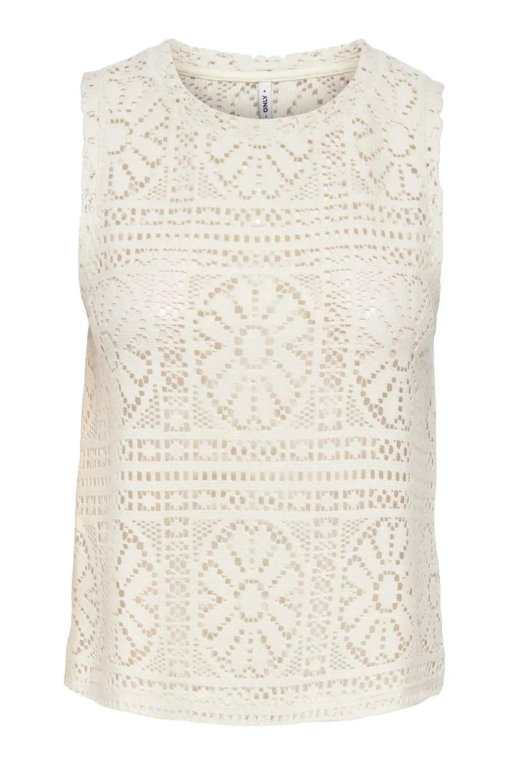 Only - Onllian Lace Tank Top - 4990765 Birch Toppe 