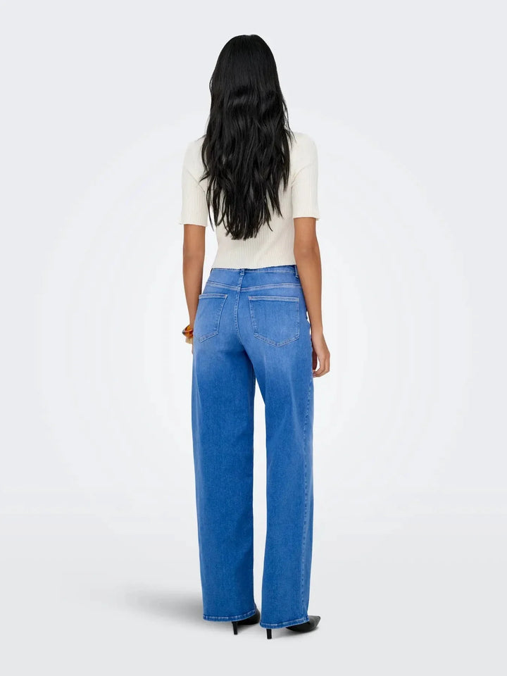 Only - Onlmadison Blush Wide Rea262 - 4902991 Special Bright Blue Denim Jeans 