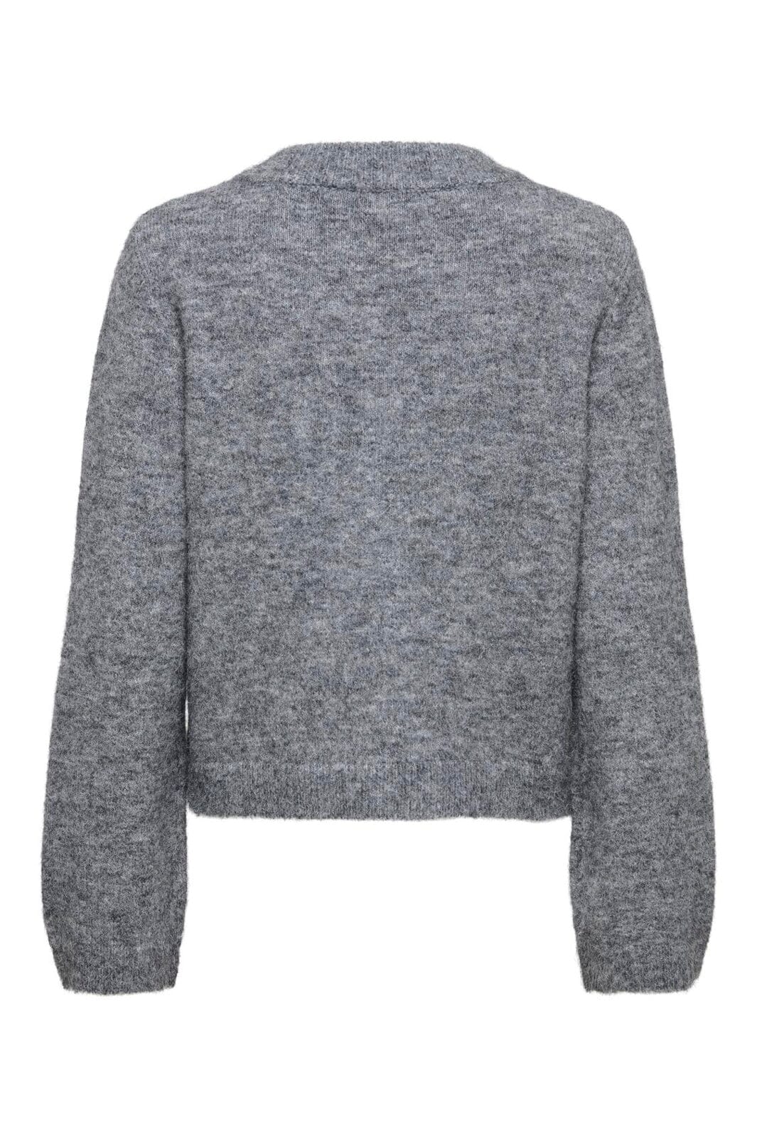 Only - Onlmiggie Ls O-Neck Pearl Cardi Knt - 5068425 Medium Grey Melange Fmop