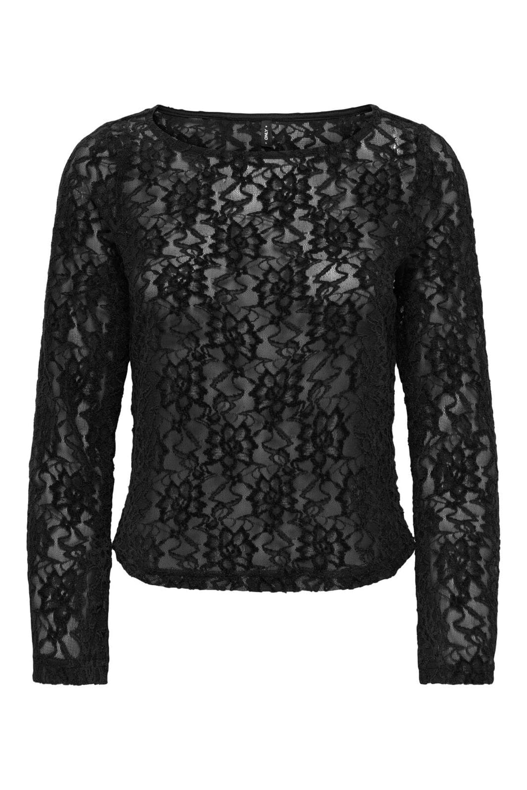 Only - Onlnola L/S Lace Velvet Top - 5170927 Black