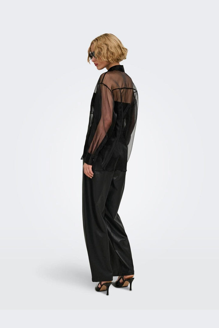 Only - Onlpraia L/S Button Shirt - 5117097 Black