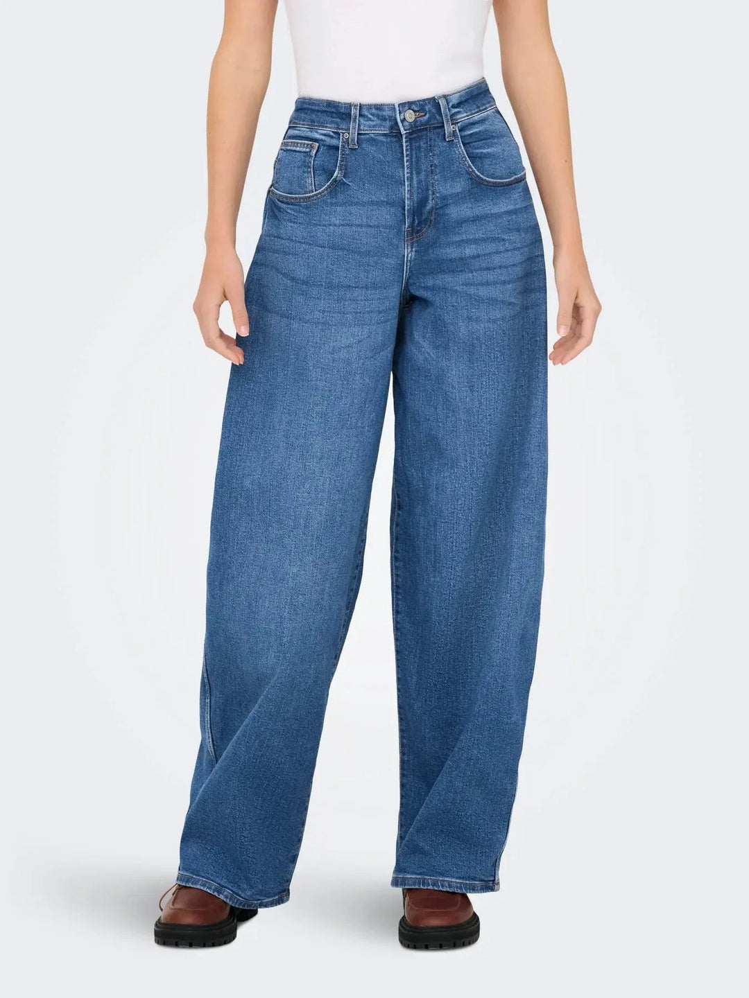 Only - Onltamy Barrel Epp - 4968777 Medium Blue Denim Jeans 