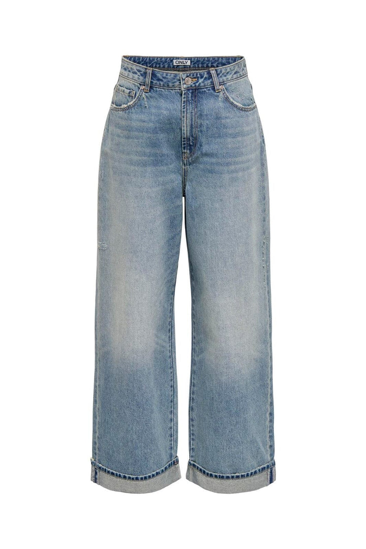 Only - Onltappa Reg Loose Fold Up Wide Gua - 5194294 Medium Blue Denim