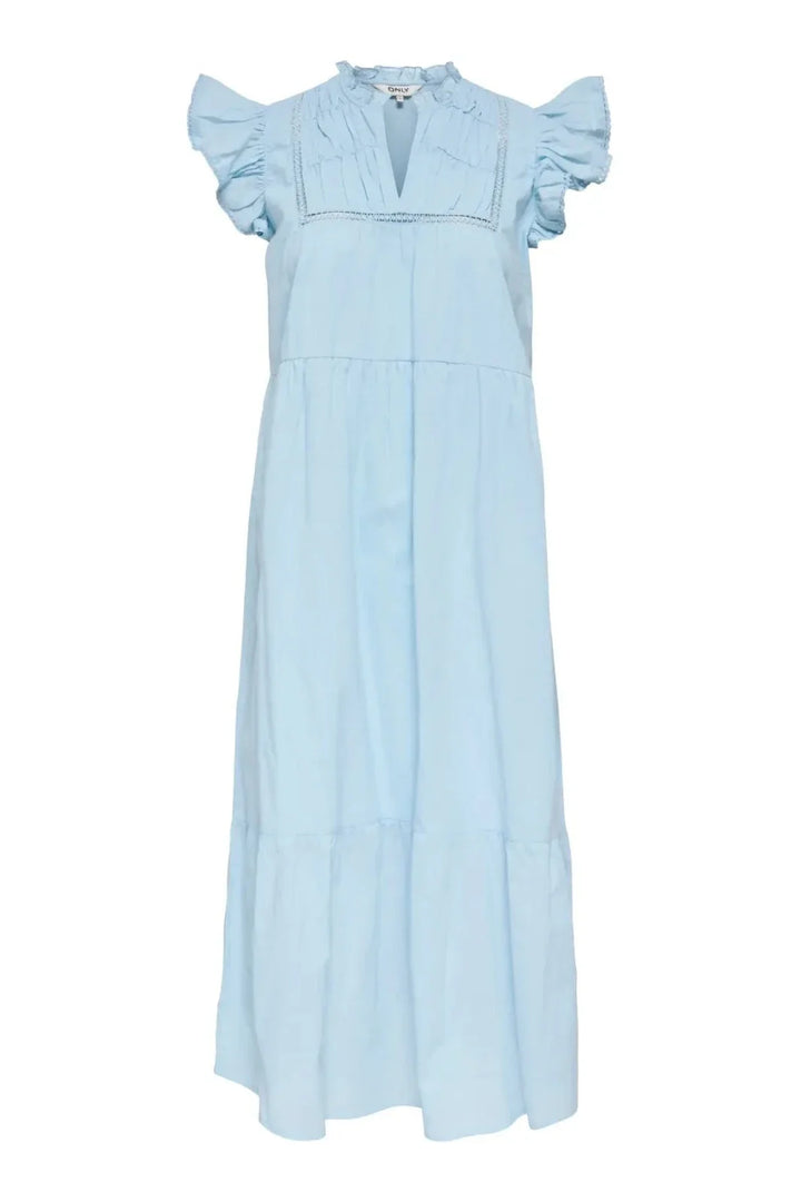 Only - Onltea-Idris S/L Frill Tape Dress - 5014281 Dream Blue Kjoler 