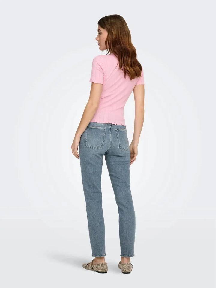 Only - Onltenna Life O-Neck S/S Top - 4941403 Romance Rose T-shirts 