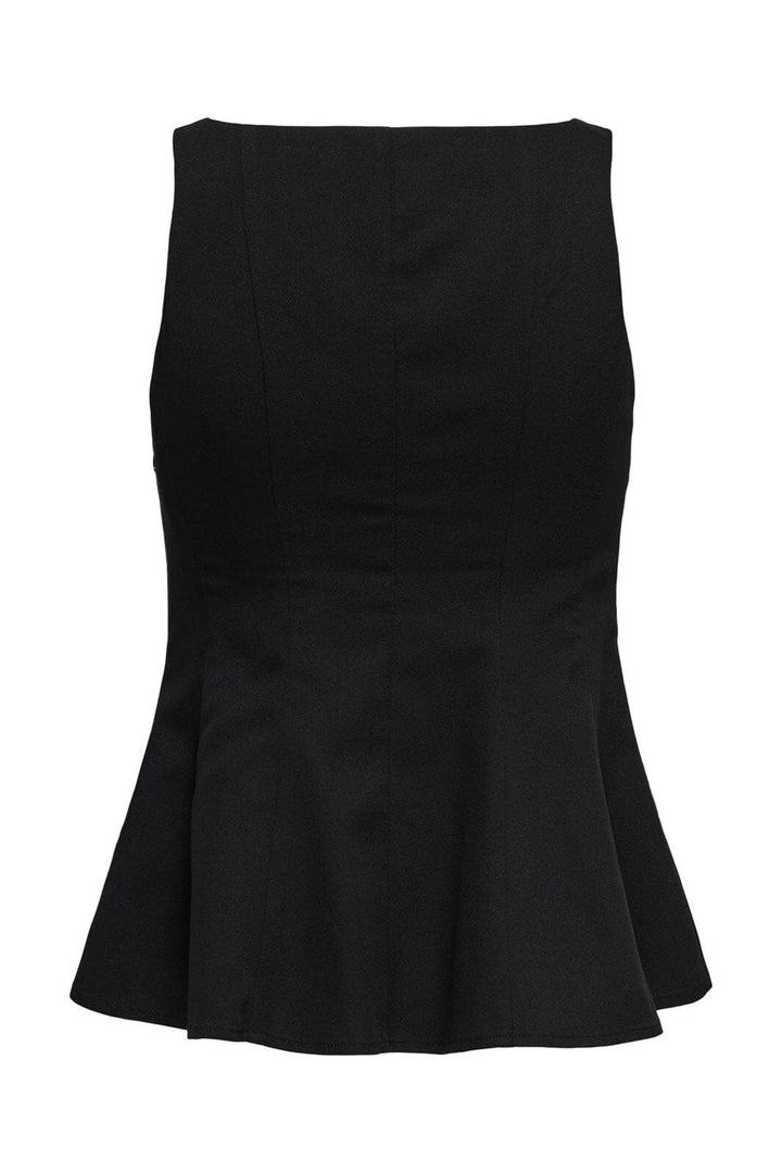Only - Onlunita Life S/L Peplum Top Tlr Ox - 4978186 Black