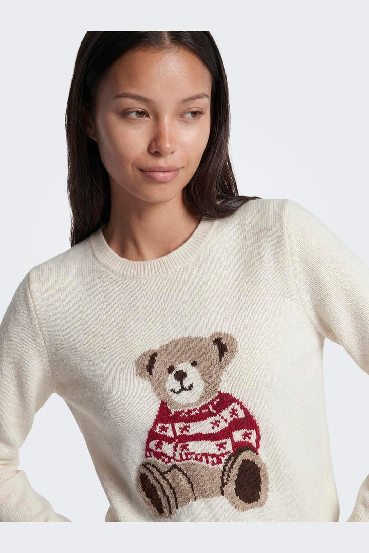 Only - Onlxmas Snowbear Ls O-Neck Knt - 5093917 Birch Alpine Bear/Malt B/Coffee C/Scoot/Mel