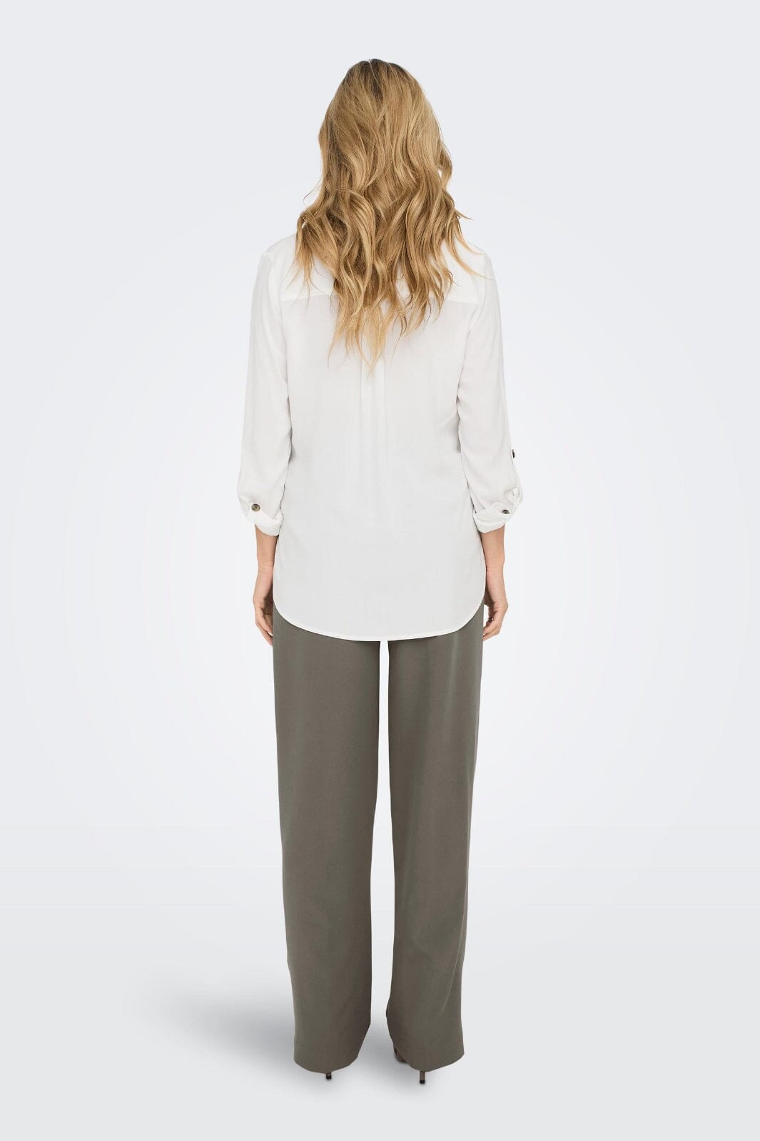 Only - Onlyasmin Shirt L/S - 4304302 Snow White Skjorter 
