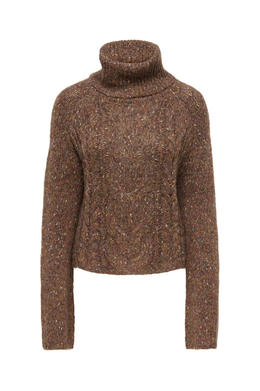 Only - Onlzille Ls Rollneck Cc Knt - 5081606 Black Coffee Multi Melange