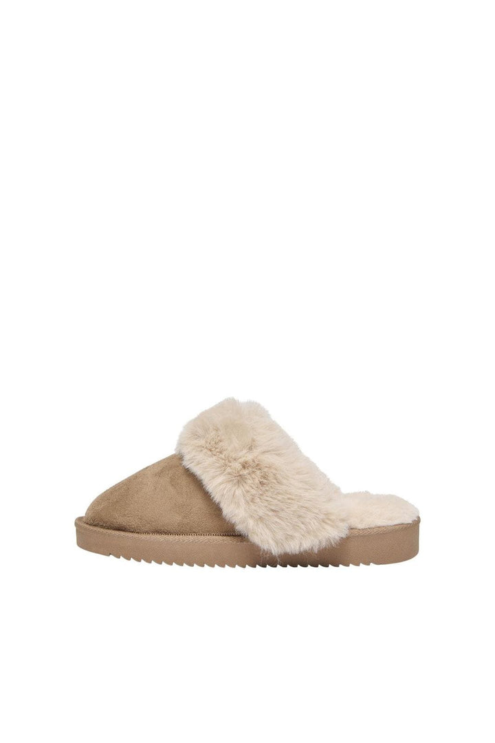 Only Shoes - Onlcath Teddy Homeslipper - 4841815 Cognac
