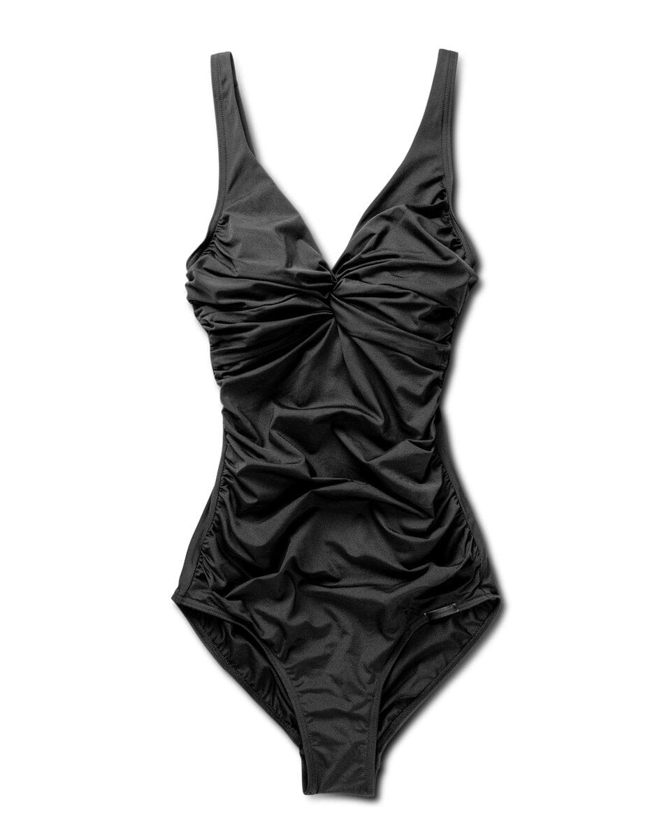 Panos Emporio - Simi Solid Swimsuit Recycled Swimsuit Pews2129 - Black