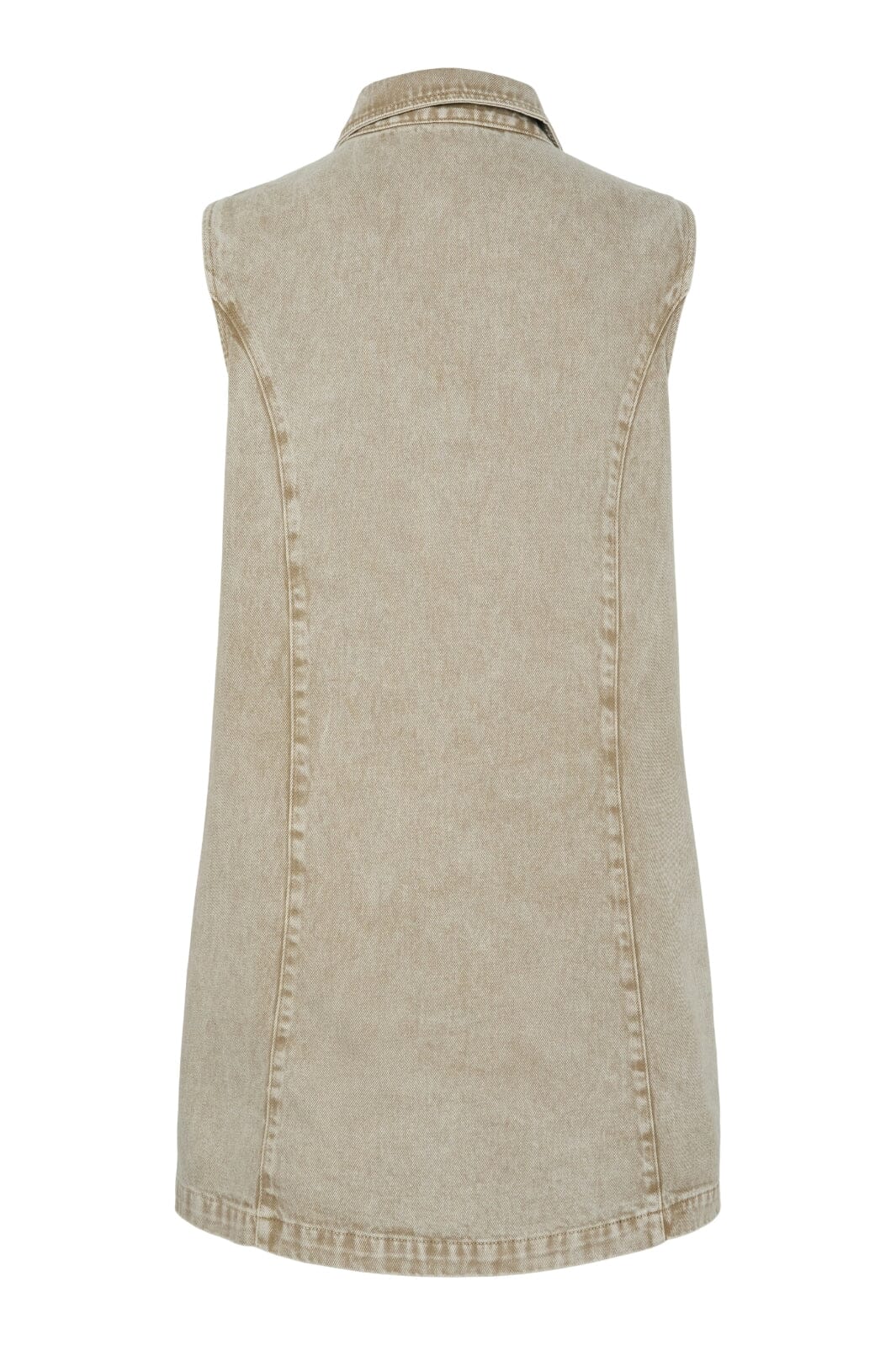 Pieces - Pcfay Sl Denim Dress - 4774698 Sandshell