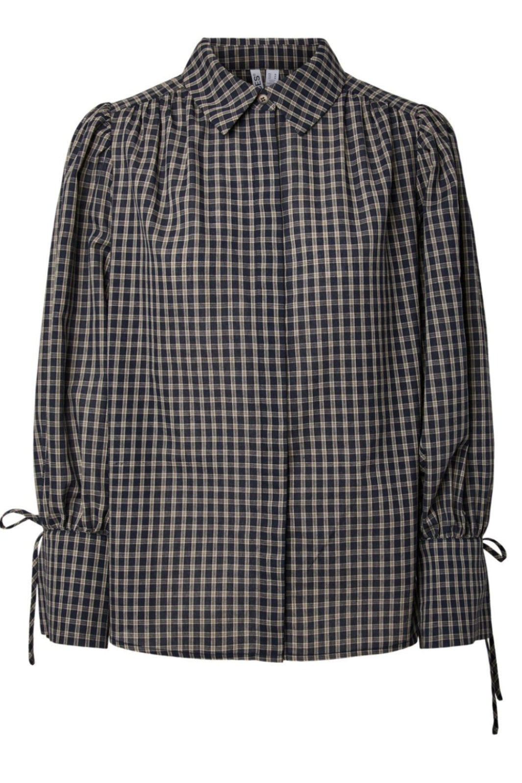 Pieces - Pcjuna Ls Pleated Detail Shirt Wnv - 5179492 Maritime Blue Birch
