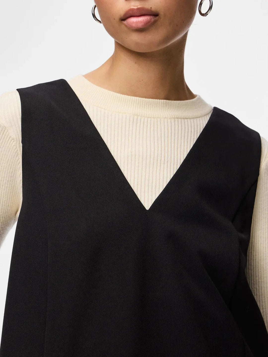 Pieces - Pckamil Sl Spencer Dress - 4899735 Black Kjoler 