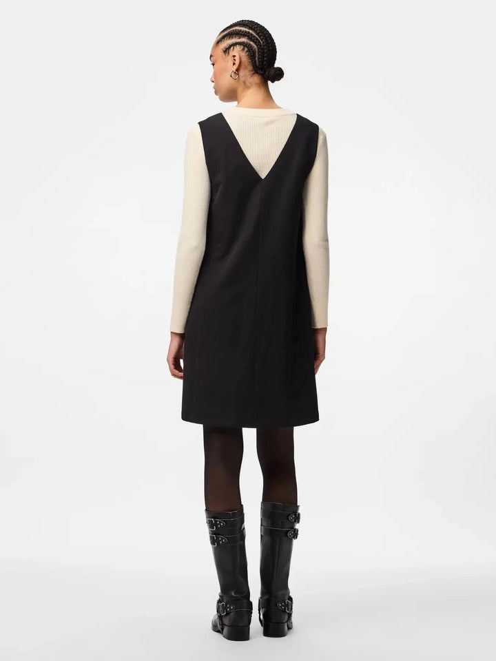 Pieces - Pckamil Sl Spencer Dress - 4899735 Black Kjoler 