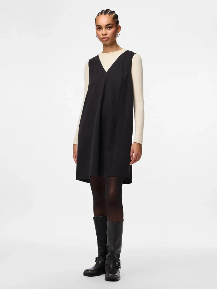 Pieces - Pckamil Sl Spencer Dress - 4899735 Black Kjoler 