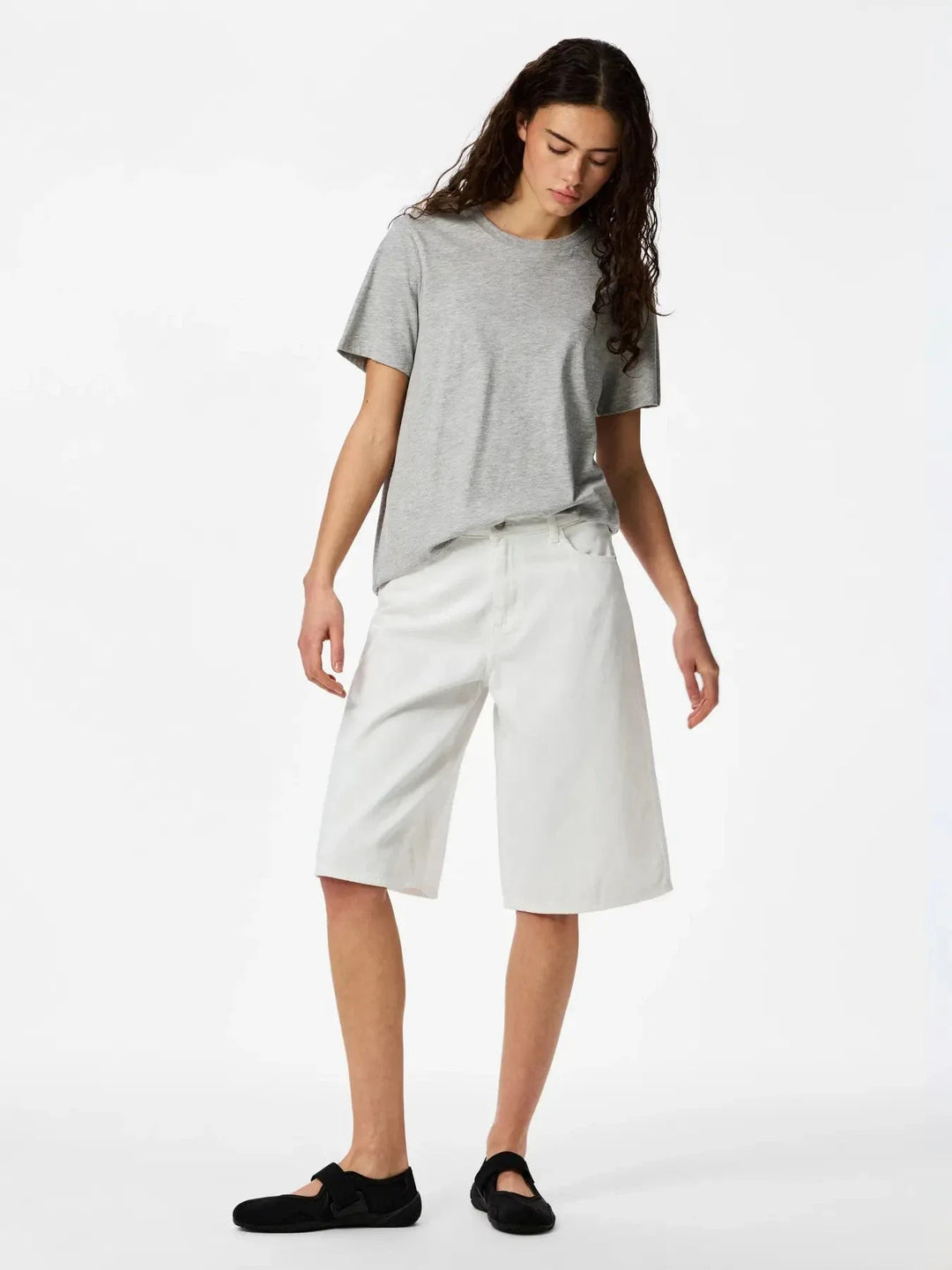 Pieces - Pcsky Denim Jorts - 4992539 Bright White Shorts 