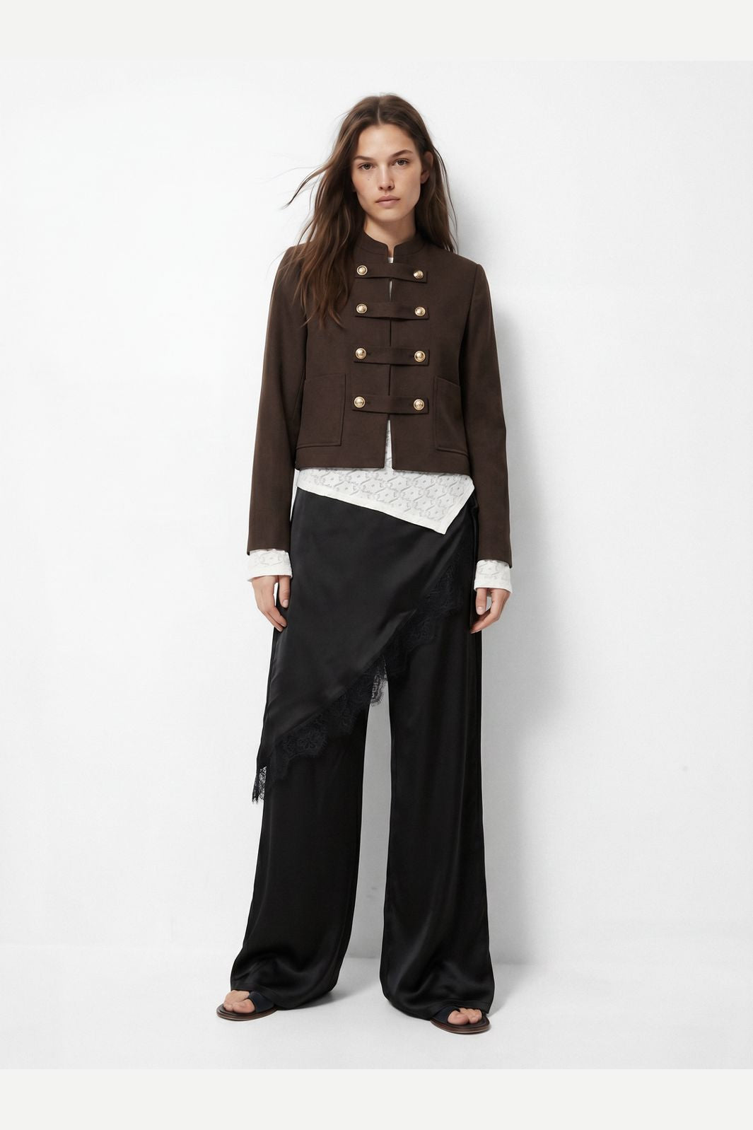 Pieces - Pcstina Skirt Detail Pant - 5228267 Black
