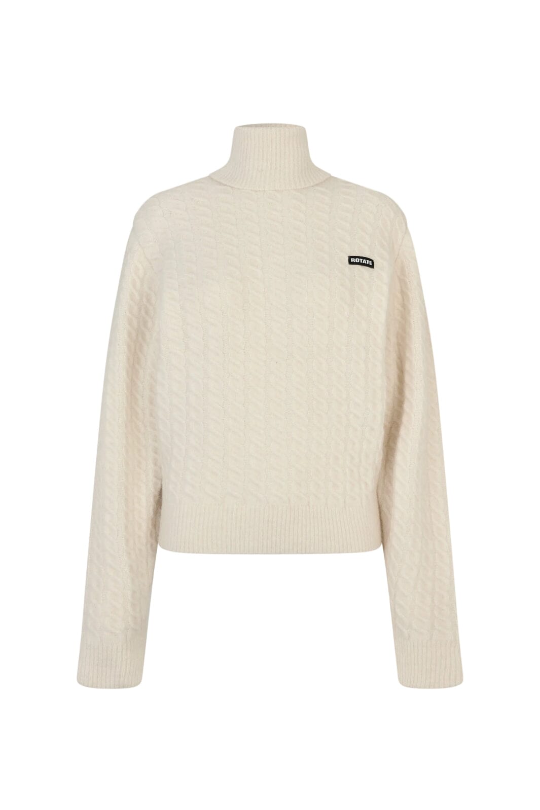 Rotate - Knit High Neck 116907857 - 857 Egret Strikbluser 