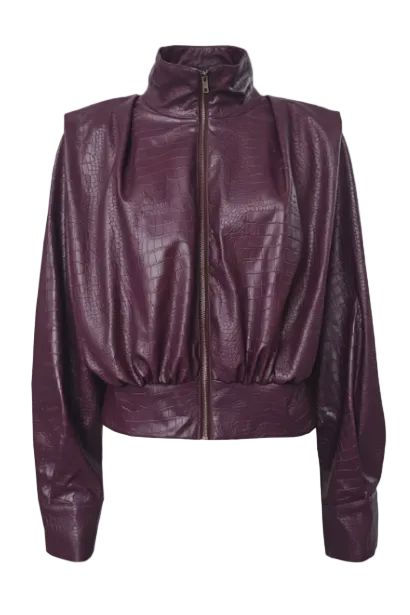 Valentin Studio - Bomber Jacket Ch172614b - Burgundy Jakker 