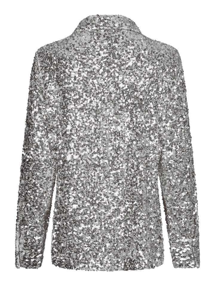 Valentin Studio - Classy Sequins Shirt 163336 - 220 - Silver Skjorter 