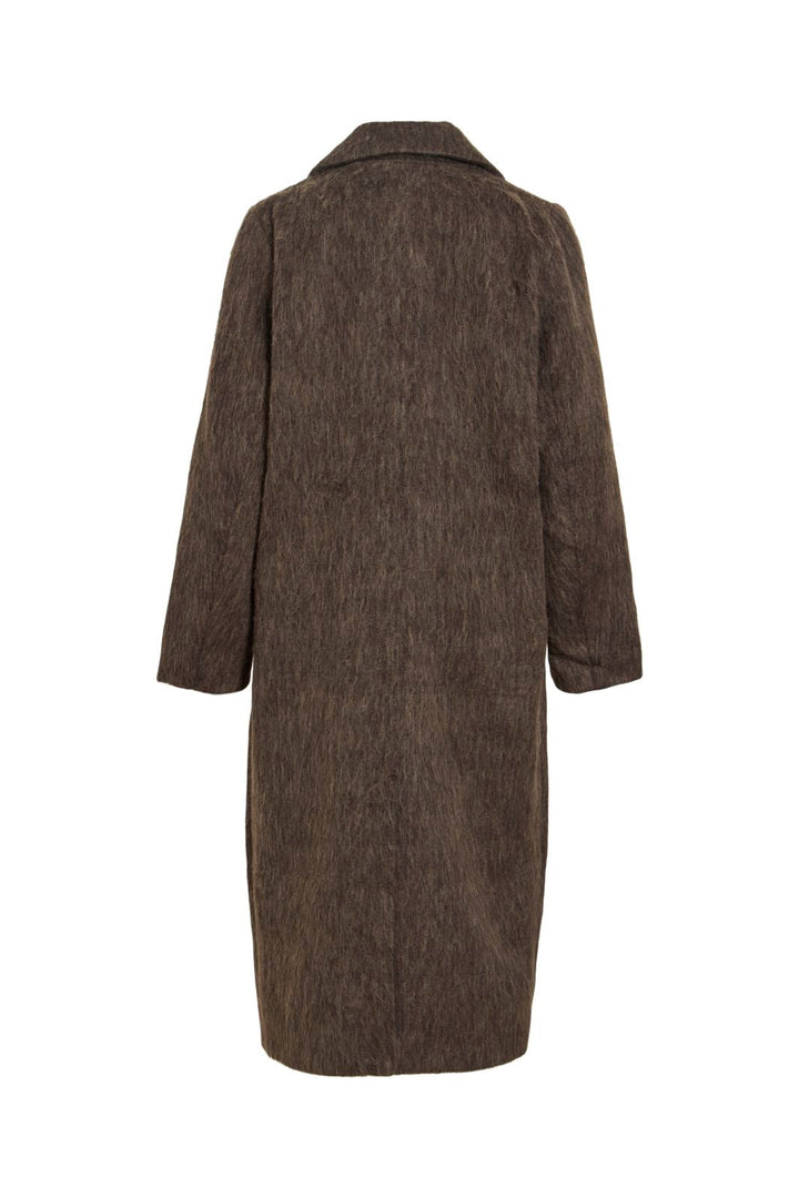 Vila - Vihaari L/S Coat - 5022126 Dark Natural Melange