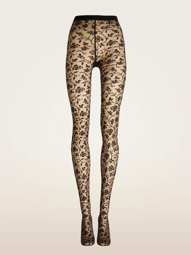 Wolford - Rose Tights17680 - 9952 Umber/black Strømpebukser 