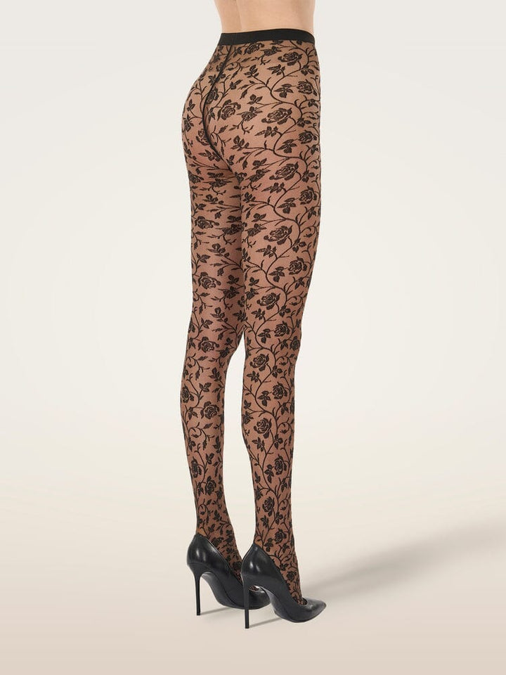 Wolford - Rose Tights17680 - 9952 Umber/black Strømpebukser 