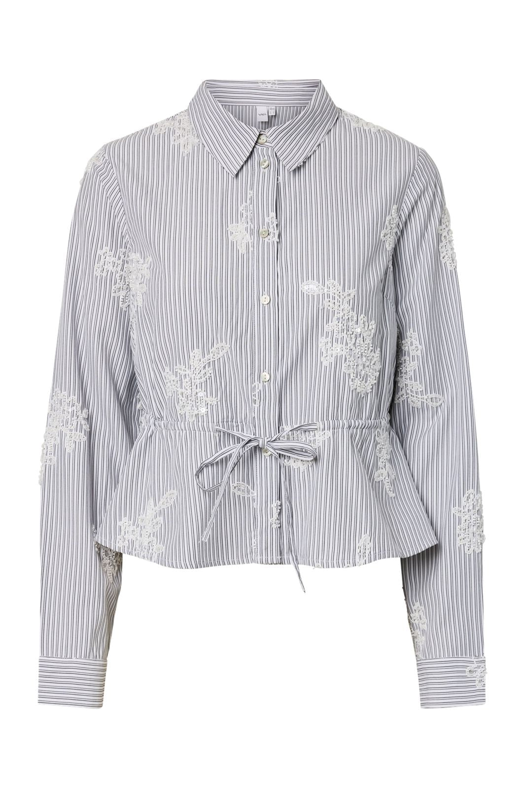 YAS - Yaschar Ls Pearled Stripe Shirt - 5199206 Star White Stripes